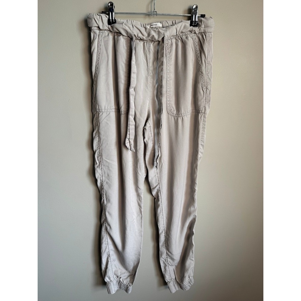Nicole Miller Womens Gray Lyocell Elastic Waist Joggers S Casual Relaxed Utility